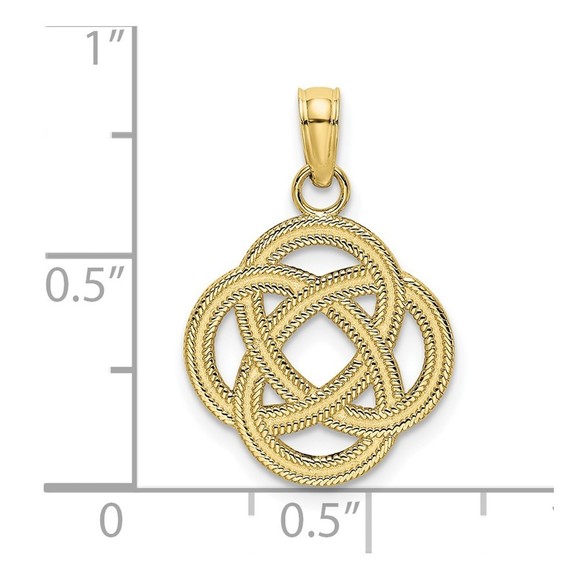 10K Gold Small Celtic Eternity Knot Circle Charm - Picture 2 of 4